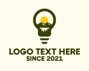 Eco Park - Light Bulb Mountain logo design