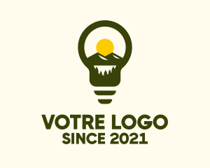 Mountaineer - Light Bulb Mountain logo design