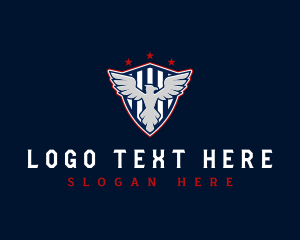 Shield Eagle Wings Logo