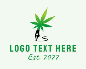 Cannabis Leaf - Cannabis Pen Publishing logo design