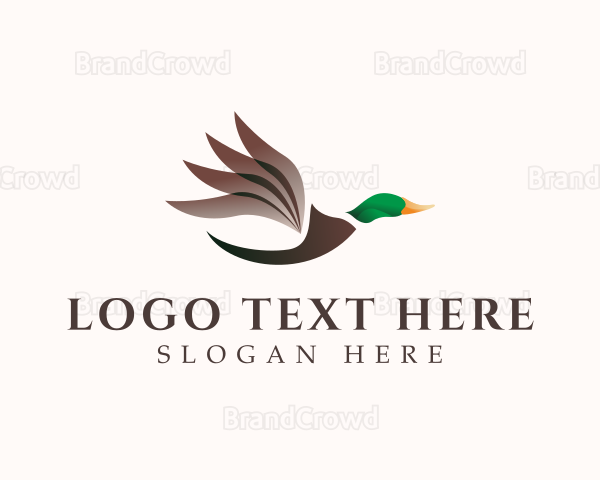 Gradient Flying Duck Logo