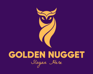 Elegant Golden Owl logo design