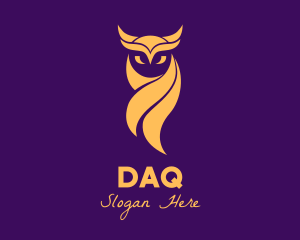 Luxurious - Elegant Golden Owl logo design
