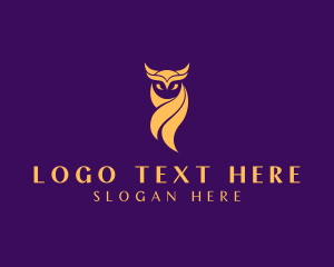 Avian - Elegant Golden Owl logo design