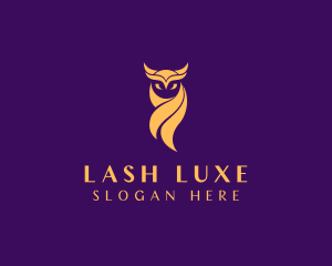 Elegant Golden Owl logo design