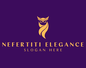 Elegant Golden Owl logo design