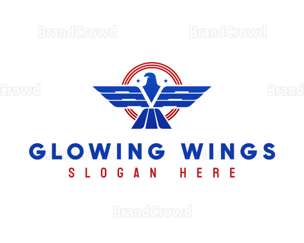 Patriotic Eagle Wings Logo