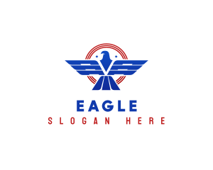 Patriotic Eagle Wings logo design