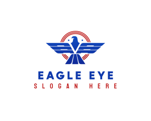 Patriotic Eagle Wings logo design