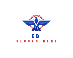 United States - Patriotic Eagle Wings logo design