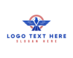 Eagle - Patriotic Eagle Wings logo design