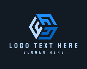 Hexagon - Tech Business Cube logo design