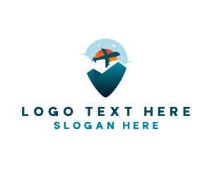 Logistic - Travel Airplane Pin logo design