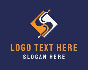 Internet - Modern Company Diamond Letter S logo design