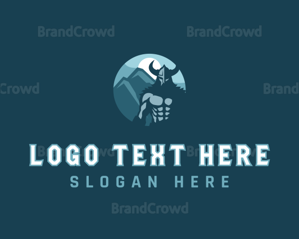 Barbarian Viking Warrior Logo