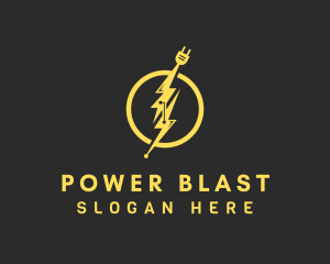 Bolt Electrical Plug logo design