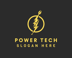 Bolt Electrical Plug logo design