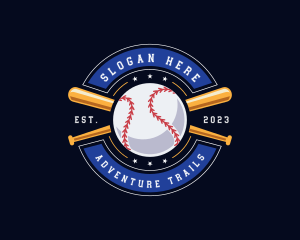 Baseball Ball Emblem logo design