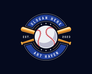 Baseball Ball Emblem logo design