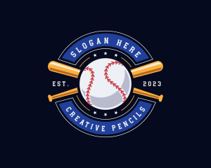 Baseball Ball Emblem logo design