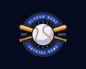 Baseball Ball Emblem logo design