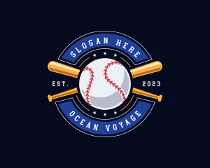 Baseball Ball Emblem logo design