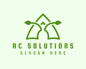 Eco Antenna Leaf logo design