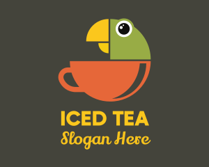 Parrot Tea Cup logo design