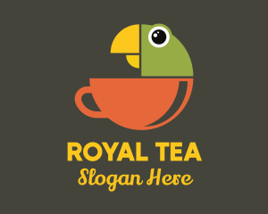 Parrot Tea Cup logo design