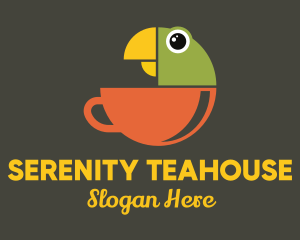 Parrot Tea Cup logo design