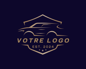 Driving - Luxury Sedan Car logo design