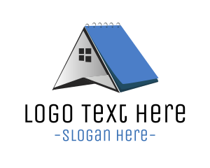 Home Builder - Notebook House Real Estate logo design