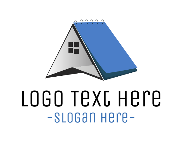 Architecture - Notebook House Real Estate logo design