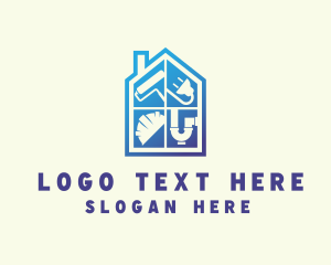 Residence - House Repair Handyman logo design