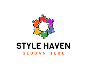 Hexagon Puzzle Pattern Logo