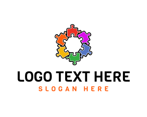 Alliance - Hexagon Puzzle Pattern logo design