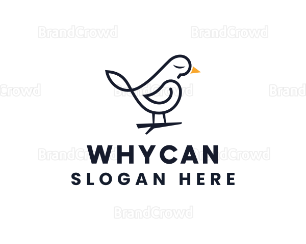 Sparrow Dove Outline Logo