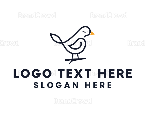 Sparrow Dove Outline Logo