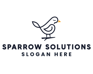 Sparrow - Sparrow Dove Outline logo design