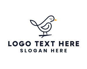 Pigeon - Sparrow Dove Outline logo design