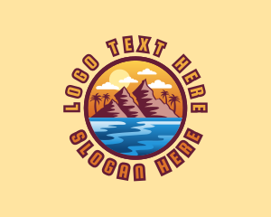 Sky - Mountain Sea Beach logo design