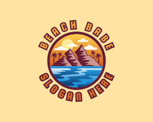 Mountain Sea Beach logo design