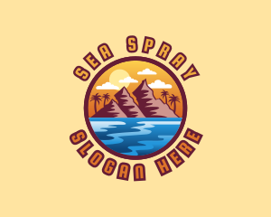 Mountain Sea Beach logo design