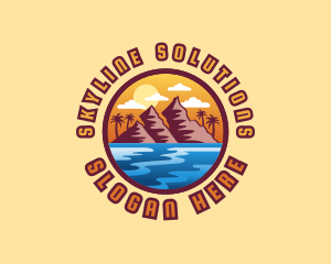 Mountain Sea Beach logo design