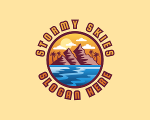 Mountain Sea Beach logo design