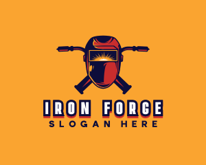 Ironwork - Welding Ironwork Helmet logo design