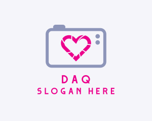 Vlog - Camera Shutter Love logo design