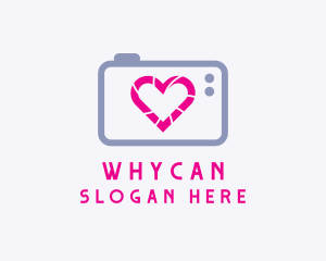 Heart - Camera Shutter Love logo design