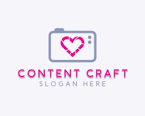 Camera Shutter Love logo design