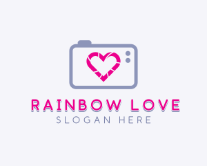 Camera Shutter Love logo design